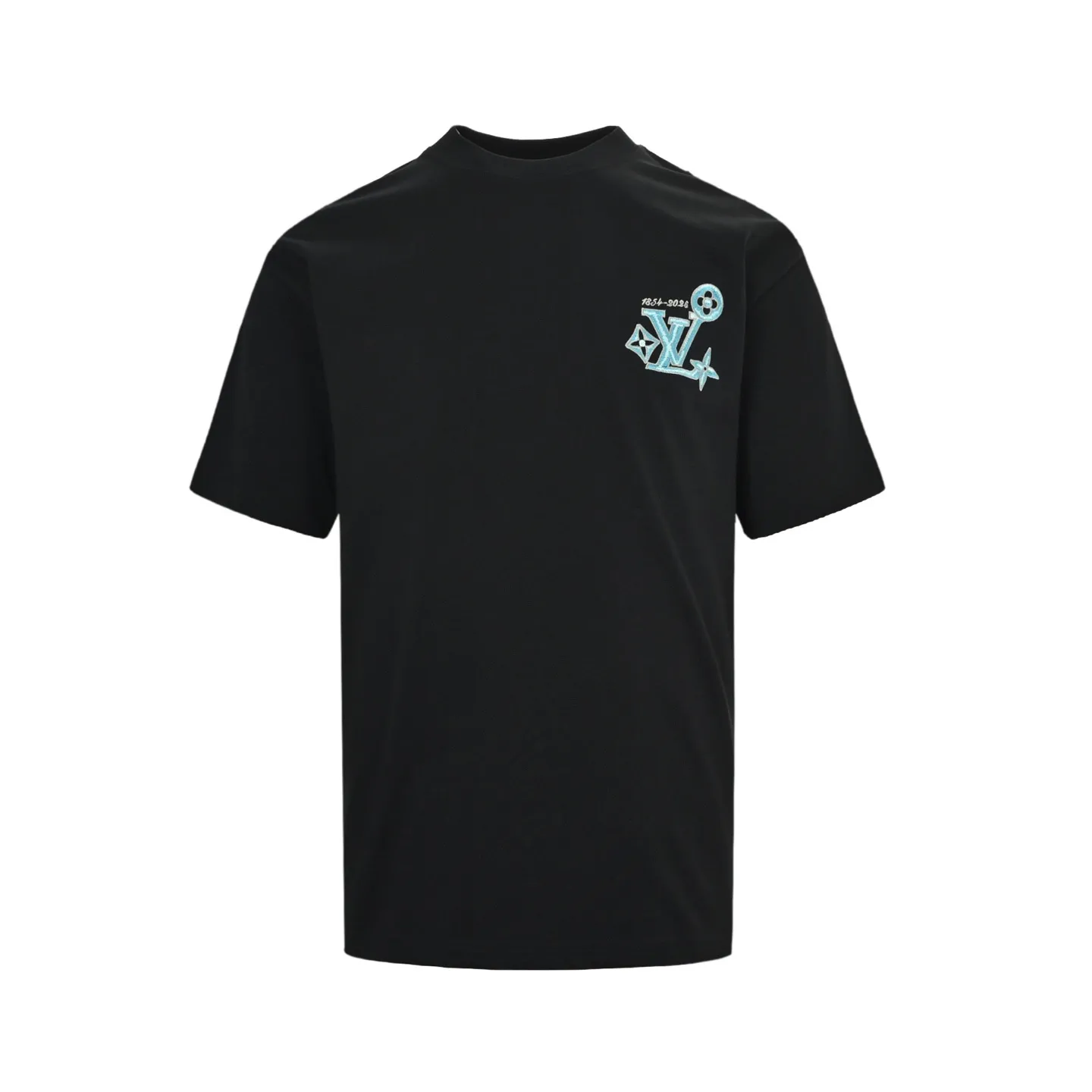 Louis Vuitton/Louis Vuitton 26ss short sleeves with front and rear letter logo embroidery
